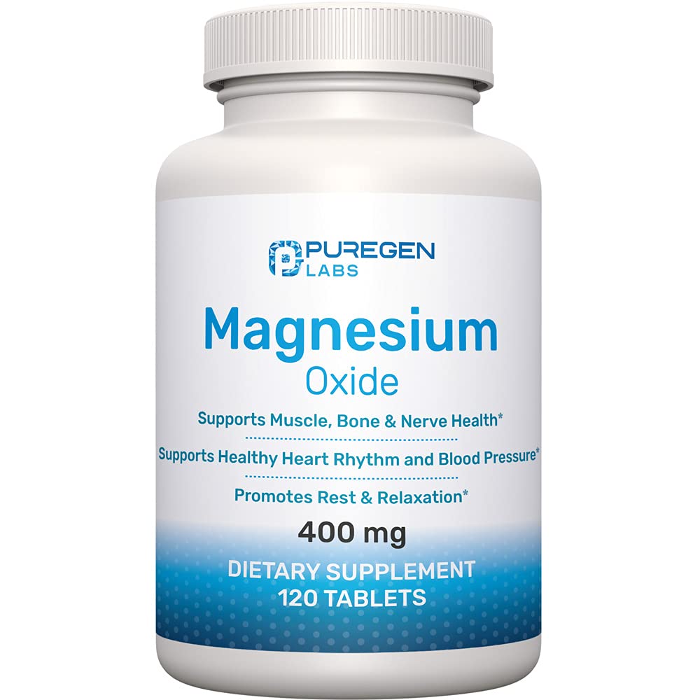 Magnesium 400mg High Potency oxide bottle - front view