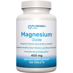 Magnesium 400mg High Potency oxide bottle - front view
