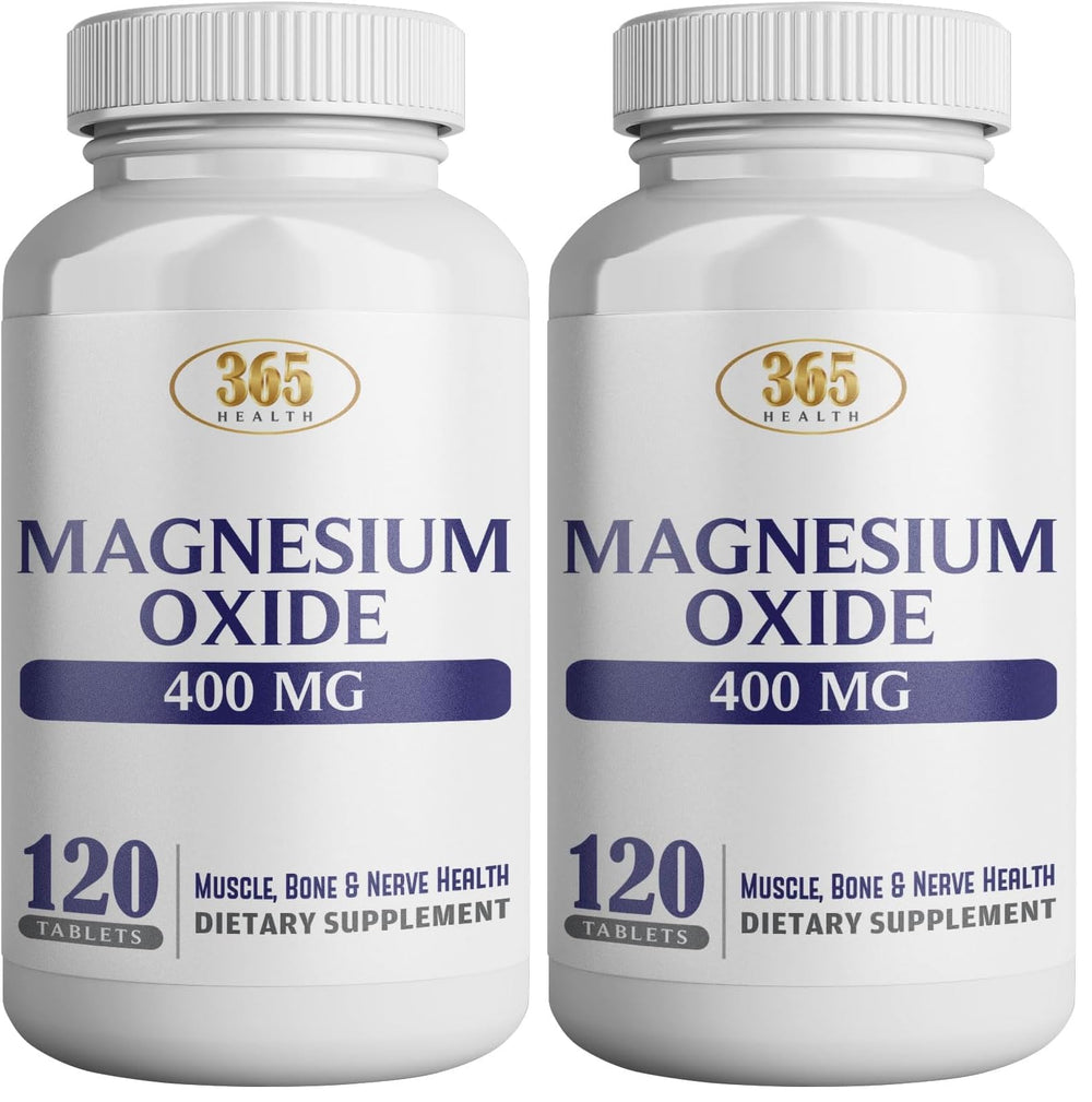 Magnesium 400mg high-potency supplement bottle label
