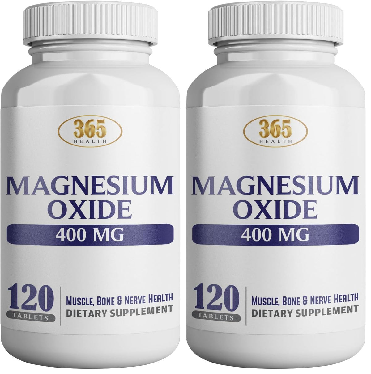 Magnesium 400mg high-potency supplement bottle label