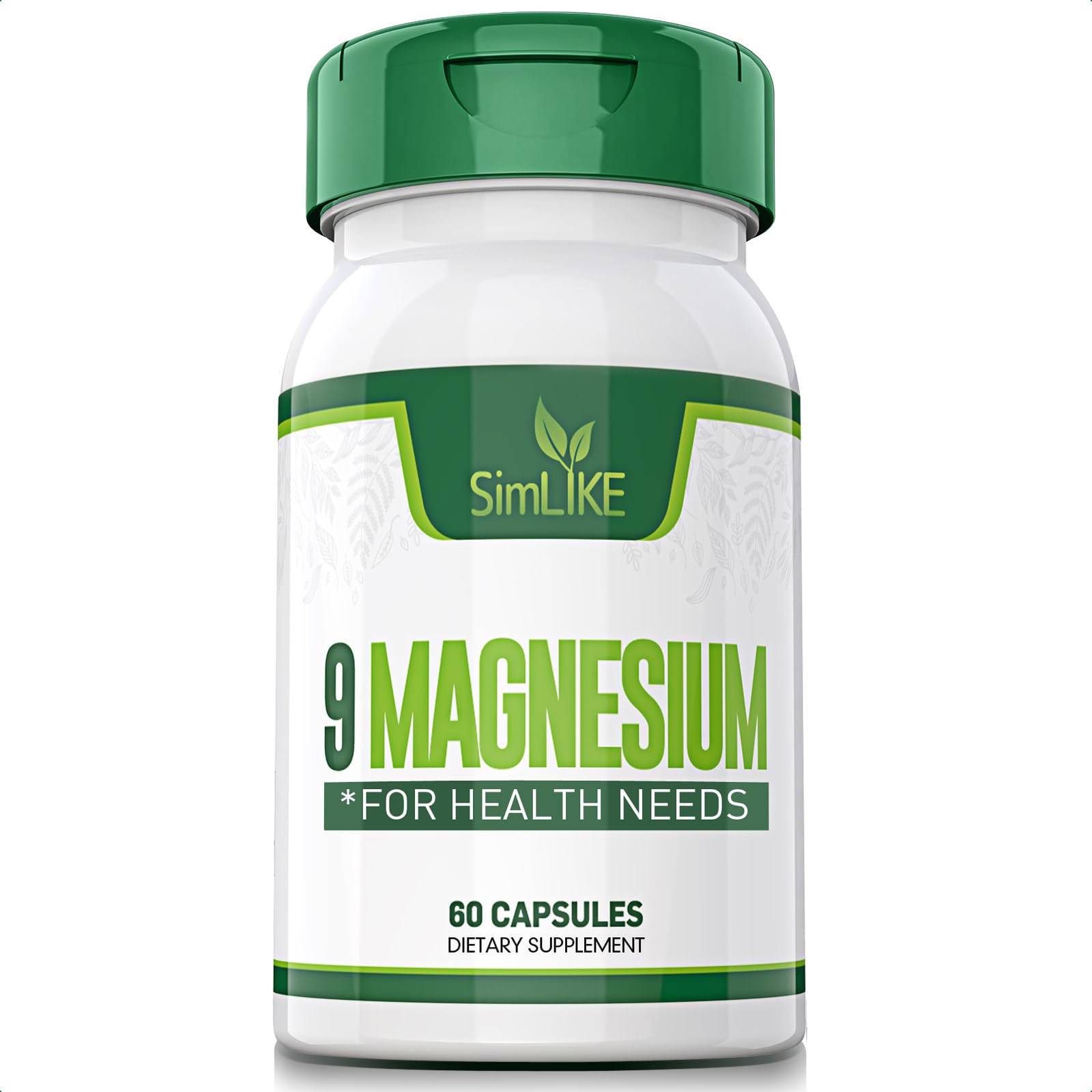 9-Form Magnesium Complex bottle showing 60 capsules