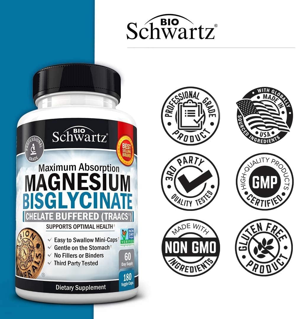 Made in USA quality assurance for BioSchwartz Magnesium Bisglycinate