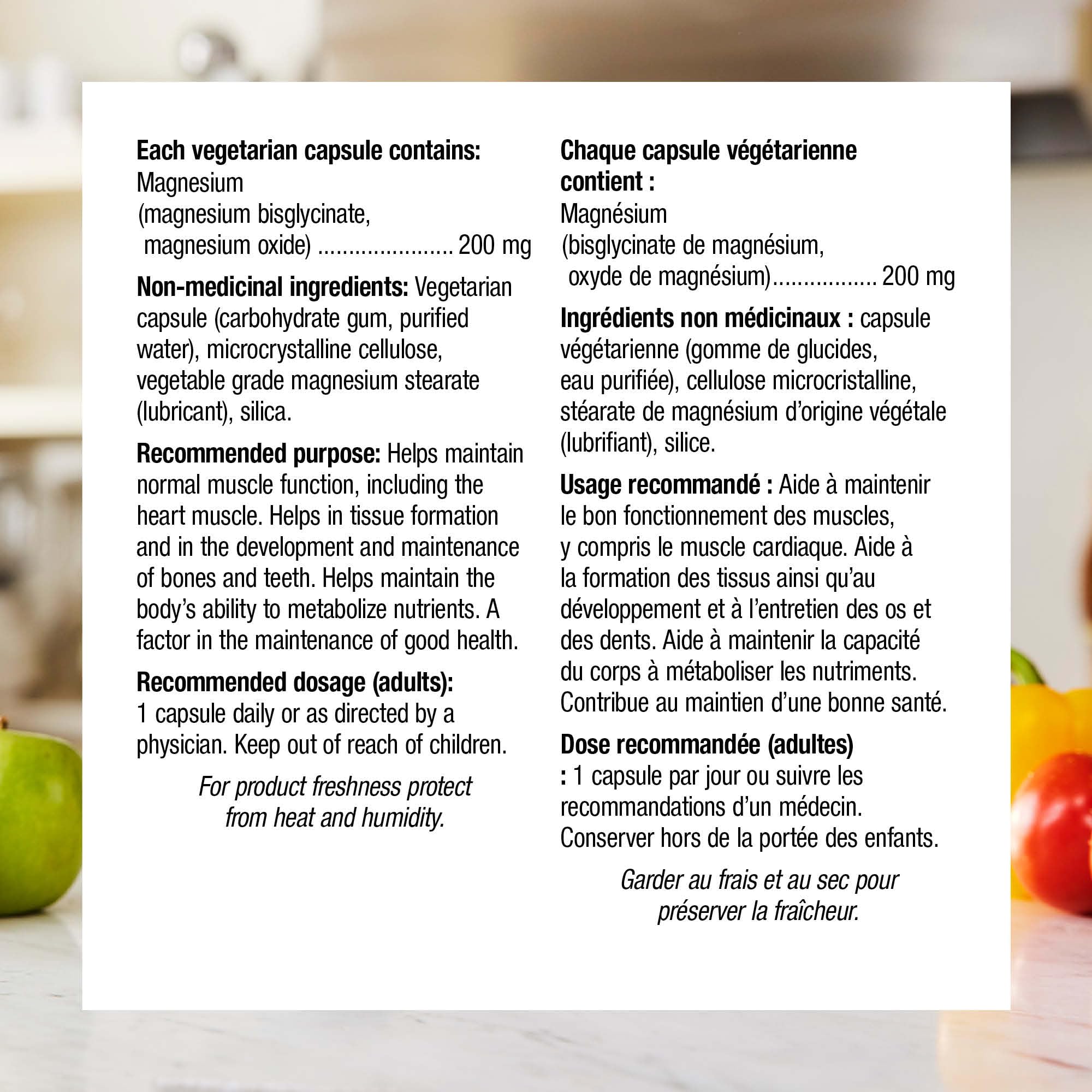 Magnesium Bisglycinate supporting heart and muscle function