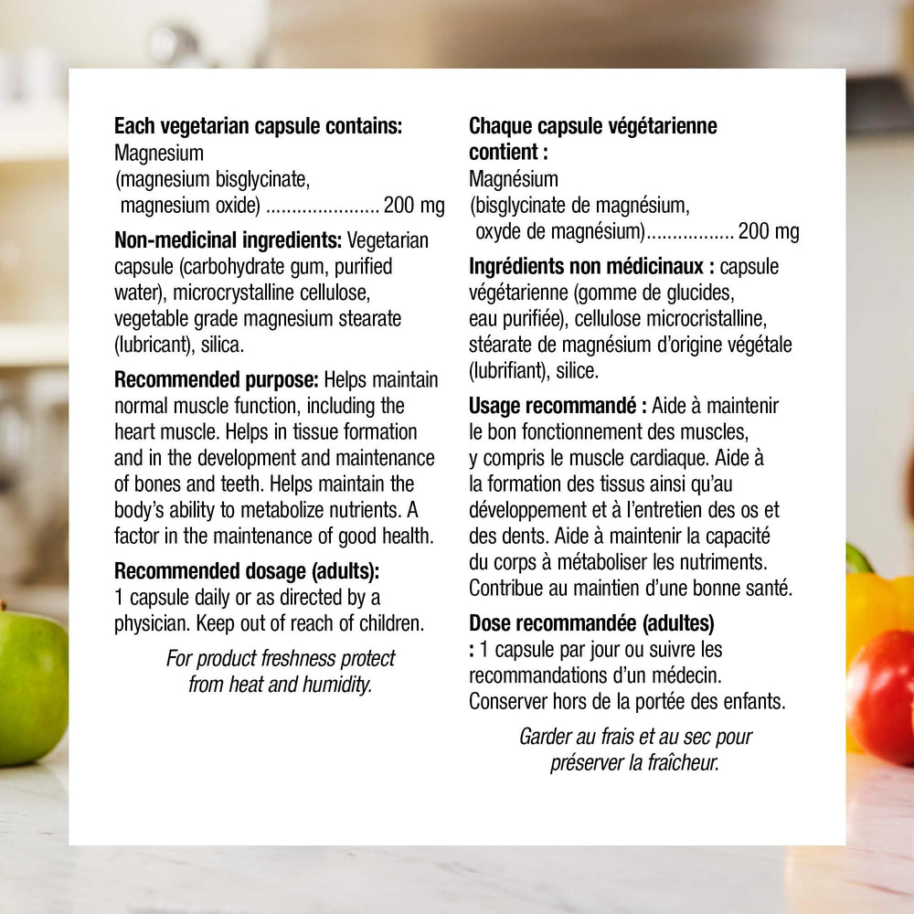 Magnesium Bisglycinate supporting heart and muscle function