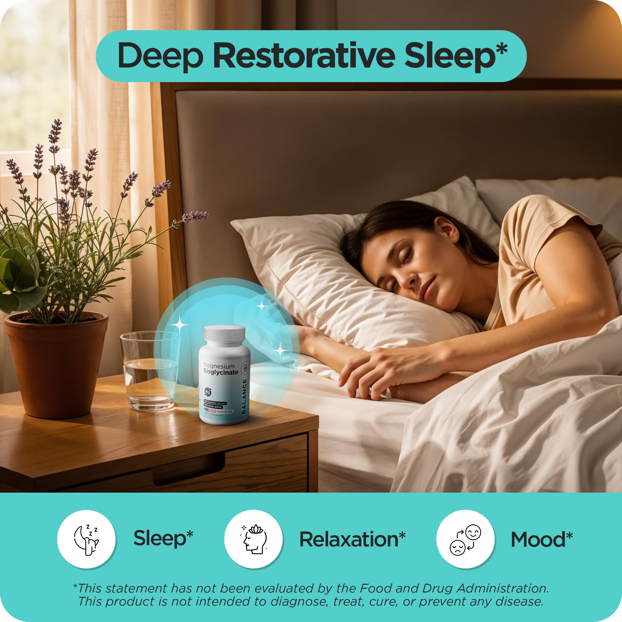 Supplement facts label showing 200 mg magnesium per capsule