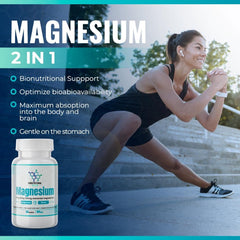 Product packaging for magnesium bisglycinate malate supplement