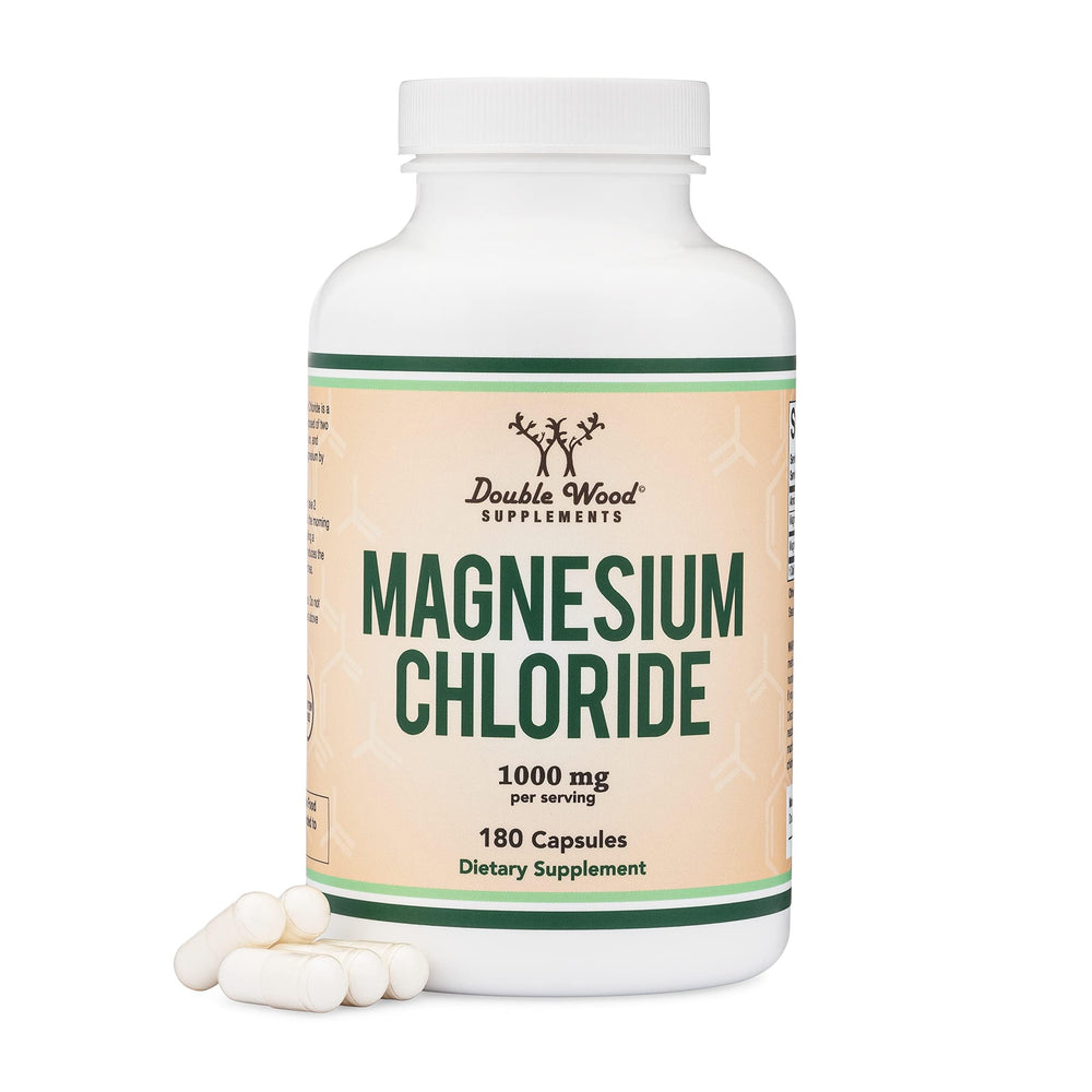 Double Wood Magnesium Chloride bottle - 180 capsules with 1000mg per serving