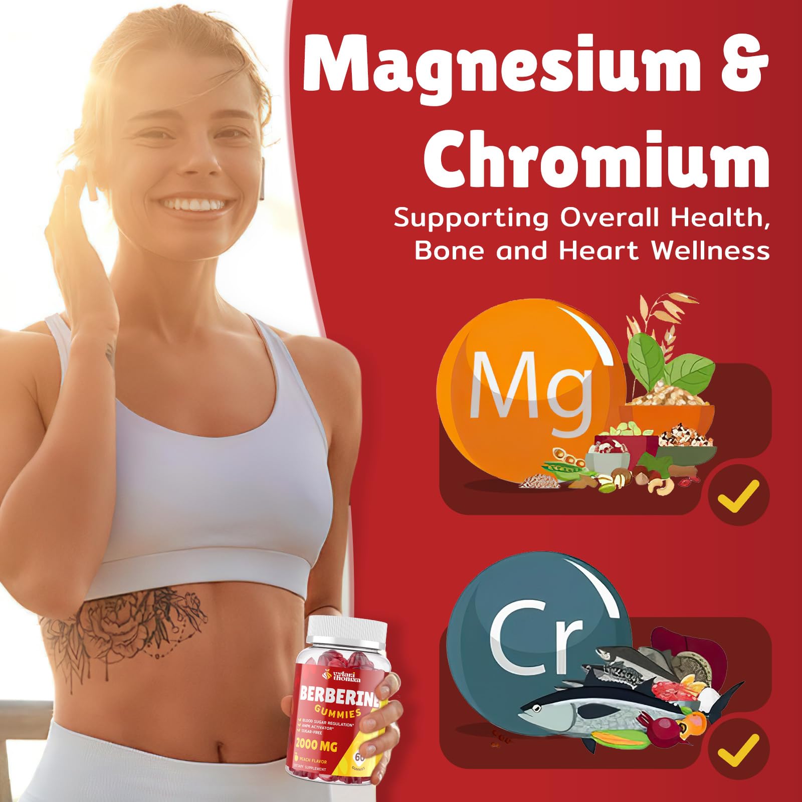 Magnesium and chromium Berberine Gummies nutrition