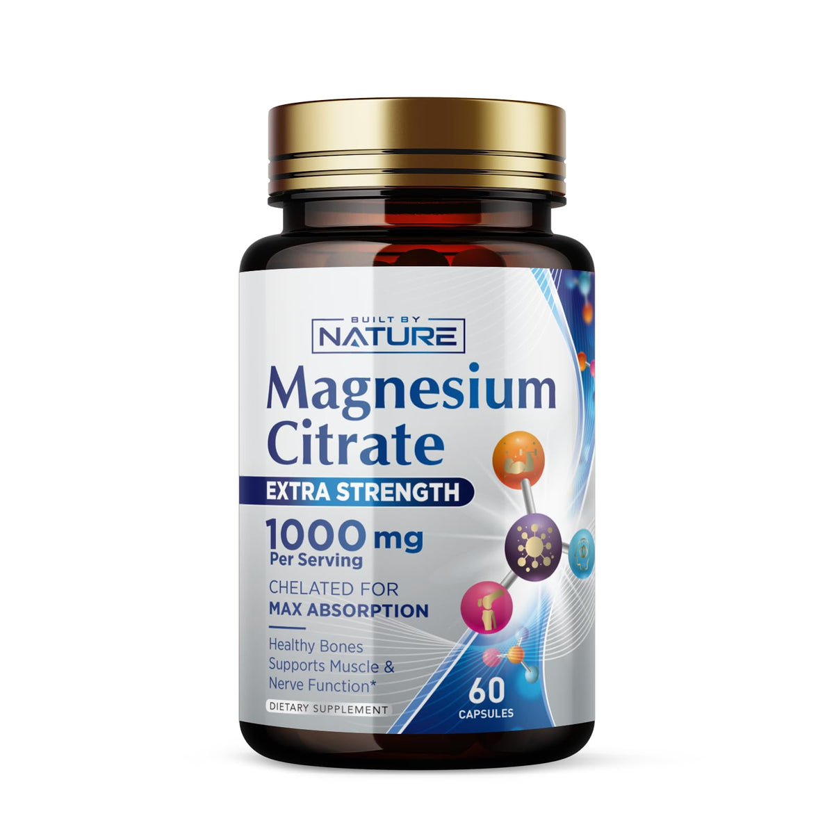 Magnesium Citrate 1000mg max absorption bottle