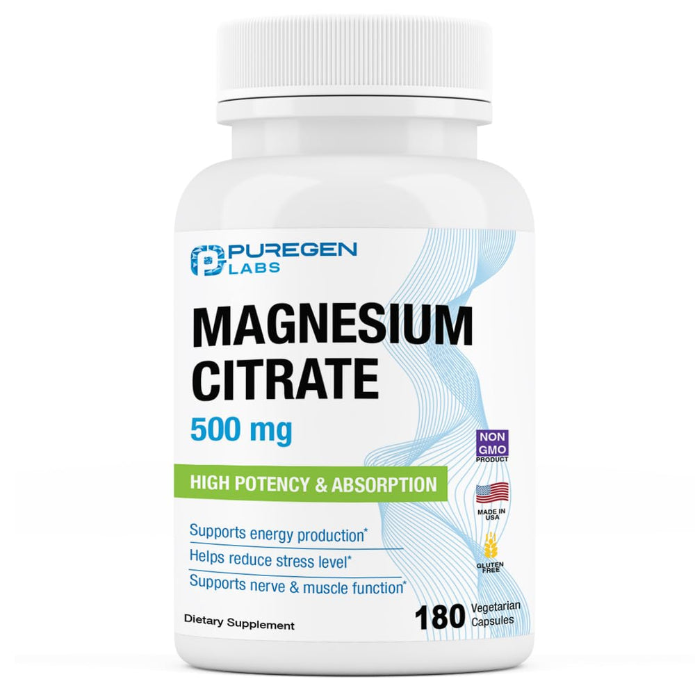 Magnesium Citrate 500 mg bottle front view