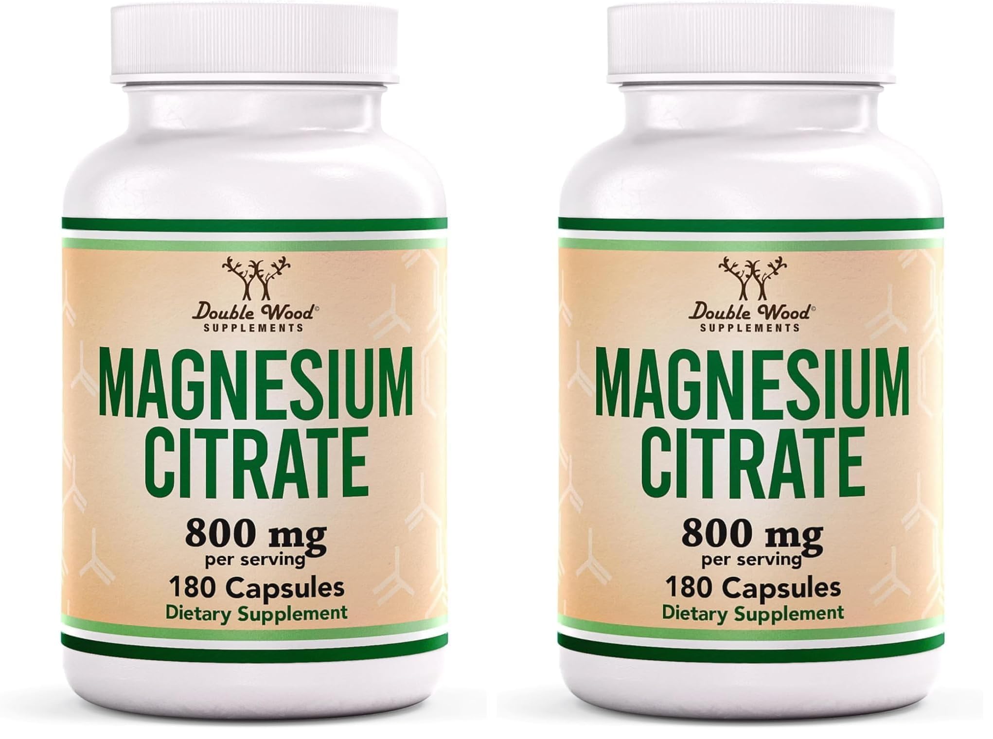 Magnesium Citrate 800mg bottle front view – Pack of 2