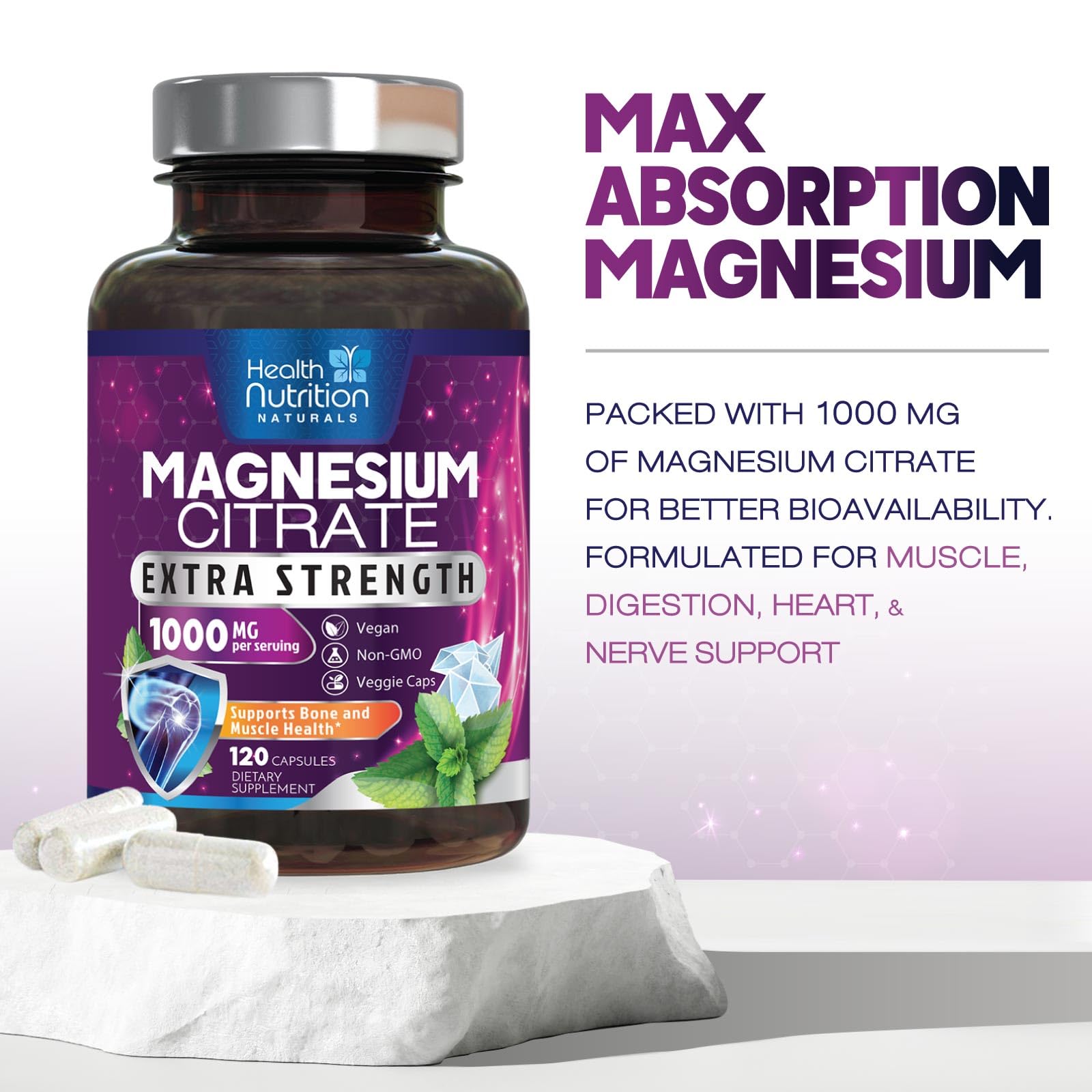 Digestive support icon representing citrate-magnesium blend