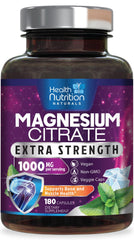 Magnesium Citrate Capsules bottle – 180 capsules