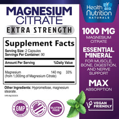 Packshot of Magnesium Citrate Capsules 1000mg