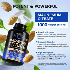 120-count bottle of Magnesium Citrate capsules
