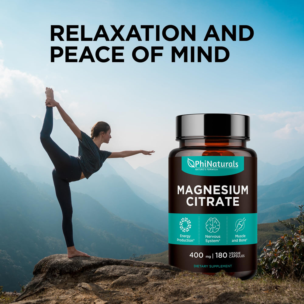 Vegan-friendly magnesium citrate capsules in vegetarian shell