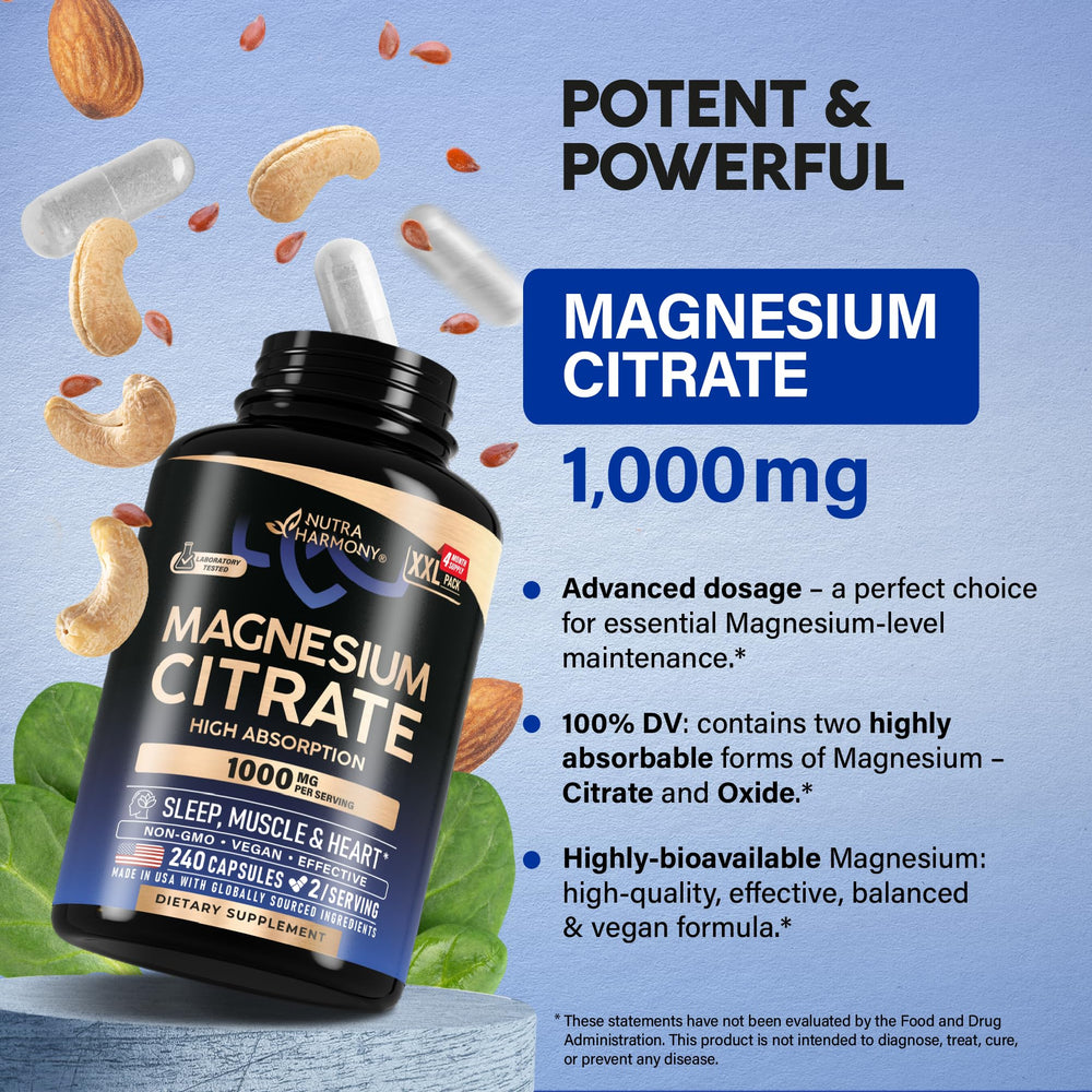 Easy-to-swallow Magnesium Citrate capsules