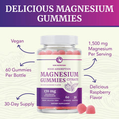 Label highlighting 170 mg elemental magnesium per serving