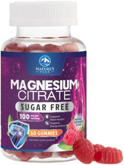 Close-up of Magnesium Citrate Gummies 60-count bottle label