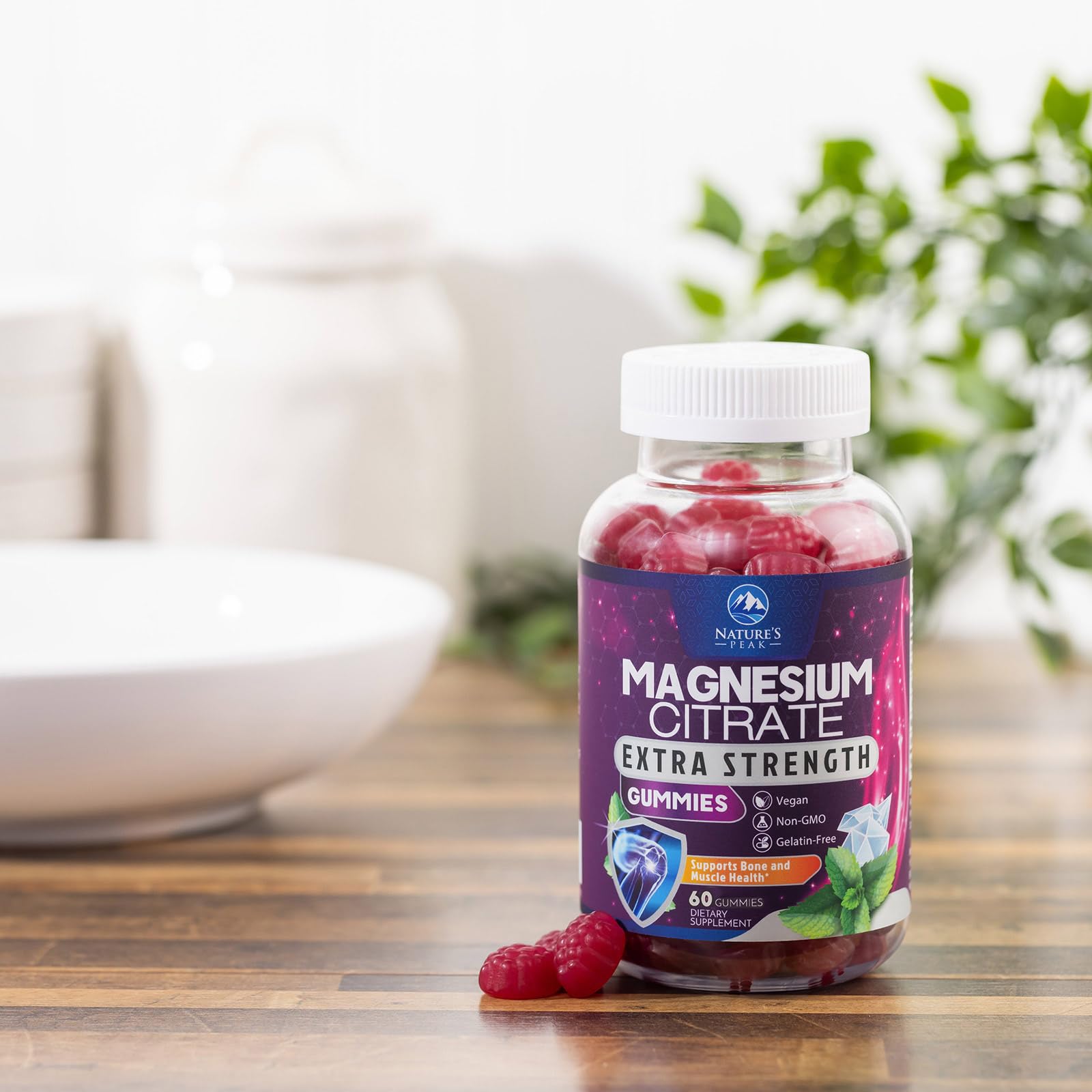 Nature's Peak magnesium citrate gummies product packaging