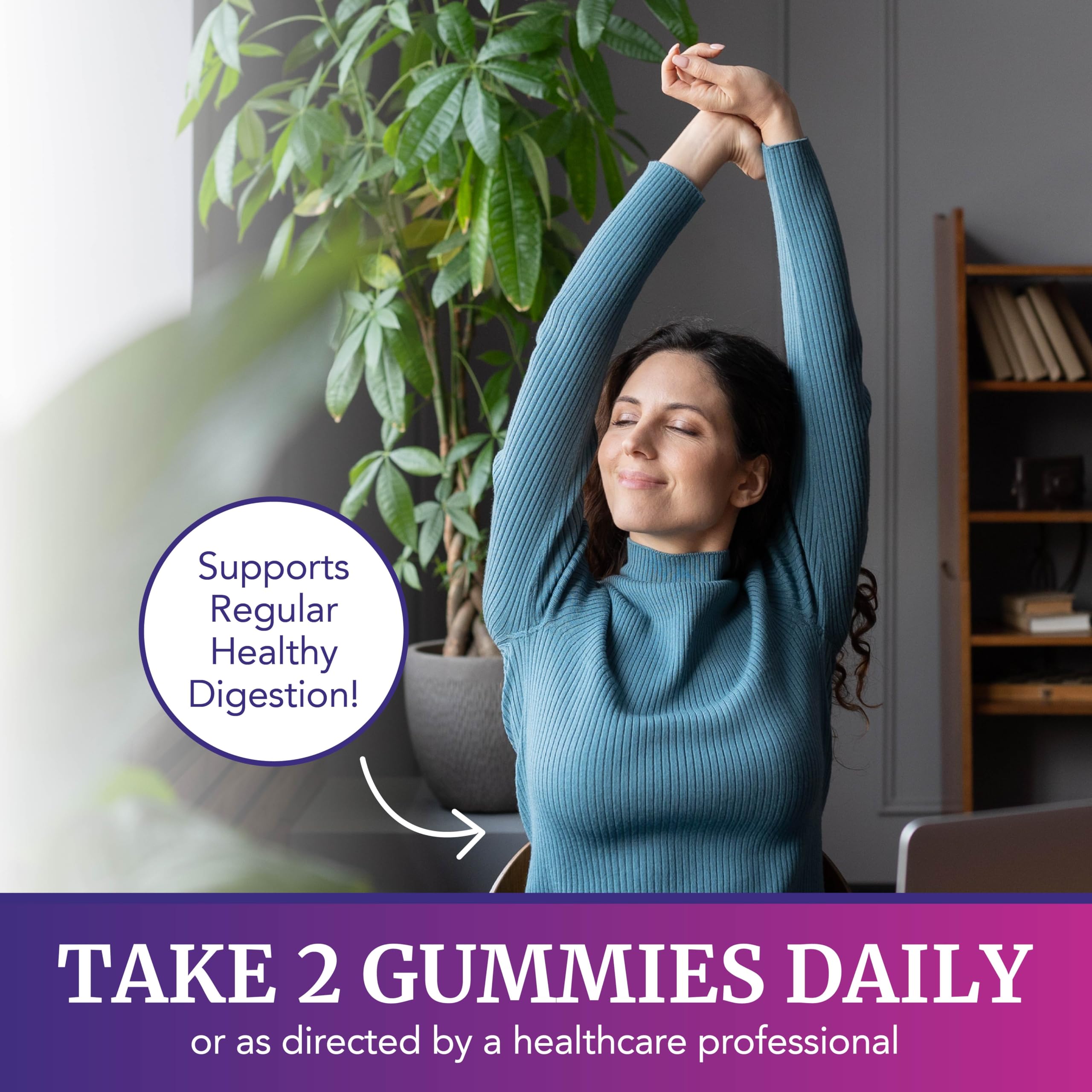 Digestive health concept with magnesium citrate gummies