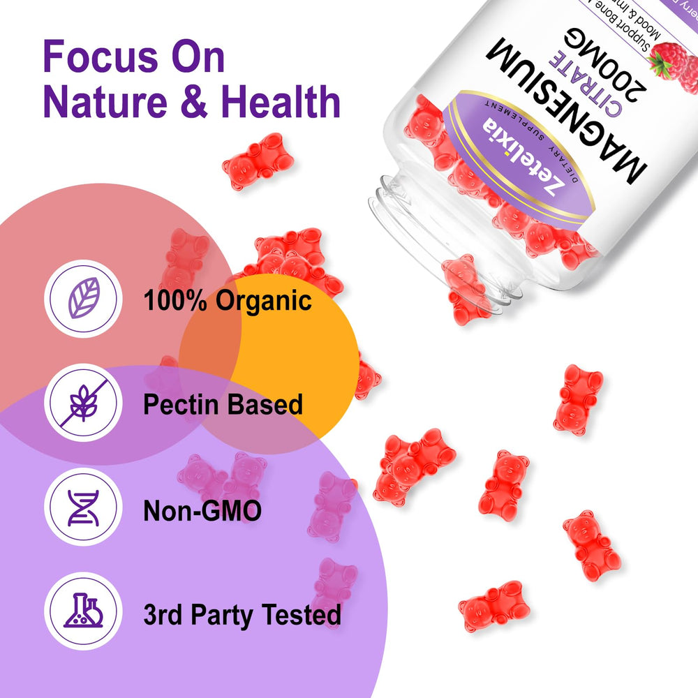 Quality assurance symbol for magnesium citrate gummies production