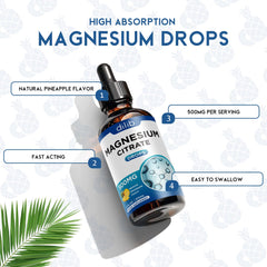 Label of Magnesium Citrate Liquid Drops Pineapple 500mg