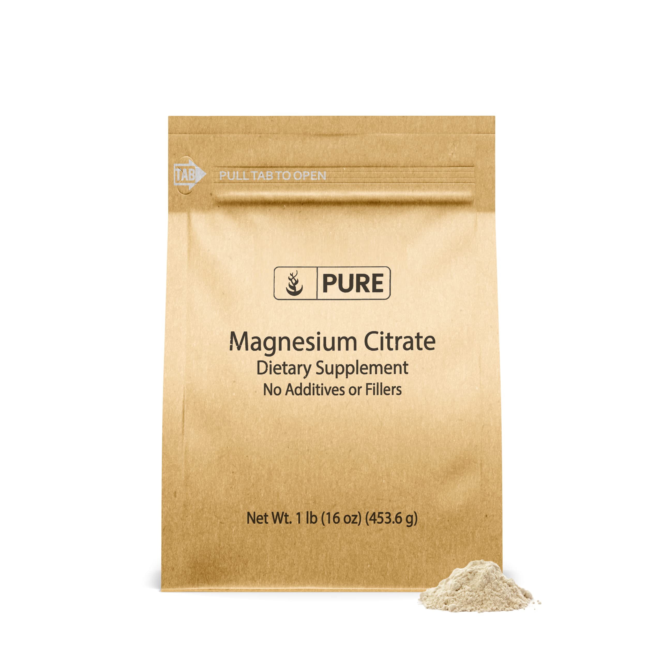 Pure Original Magnesium Citrate Powder 1 lb — unflavored