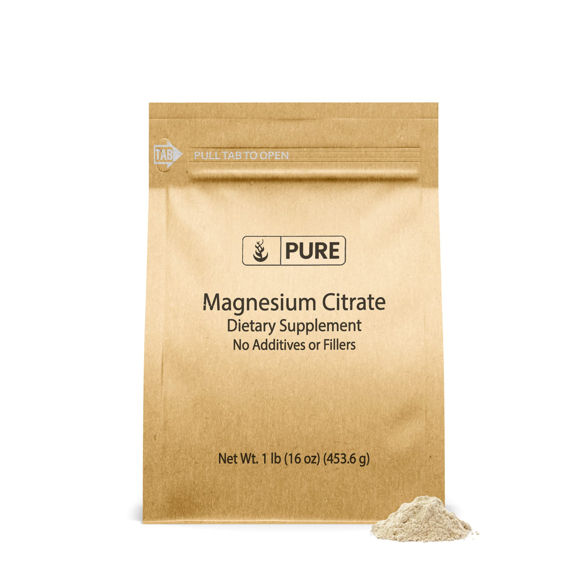 Pure Original Magnesium Citrate Powder 1 lb — unflavored