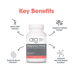 Ingredient list for Allergy Research Group Magnesium Citrate supplement