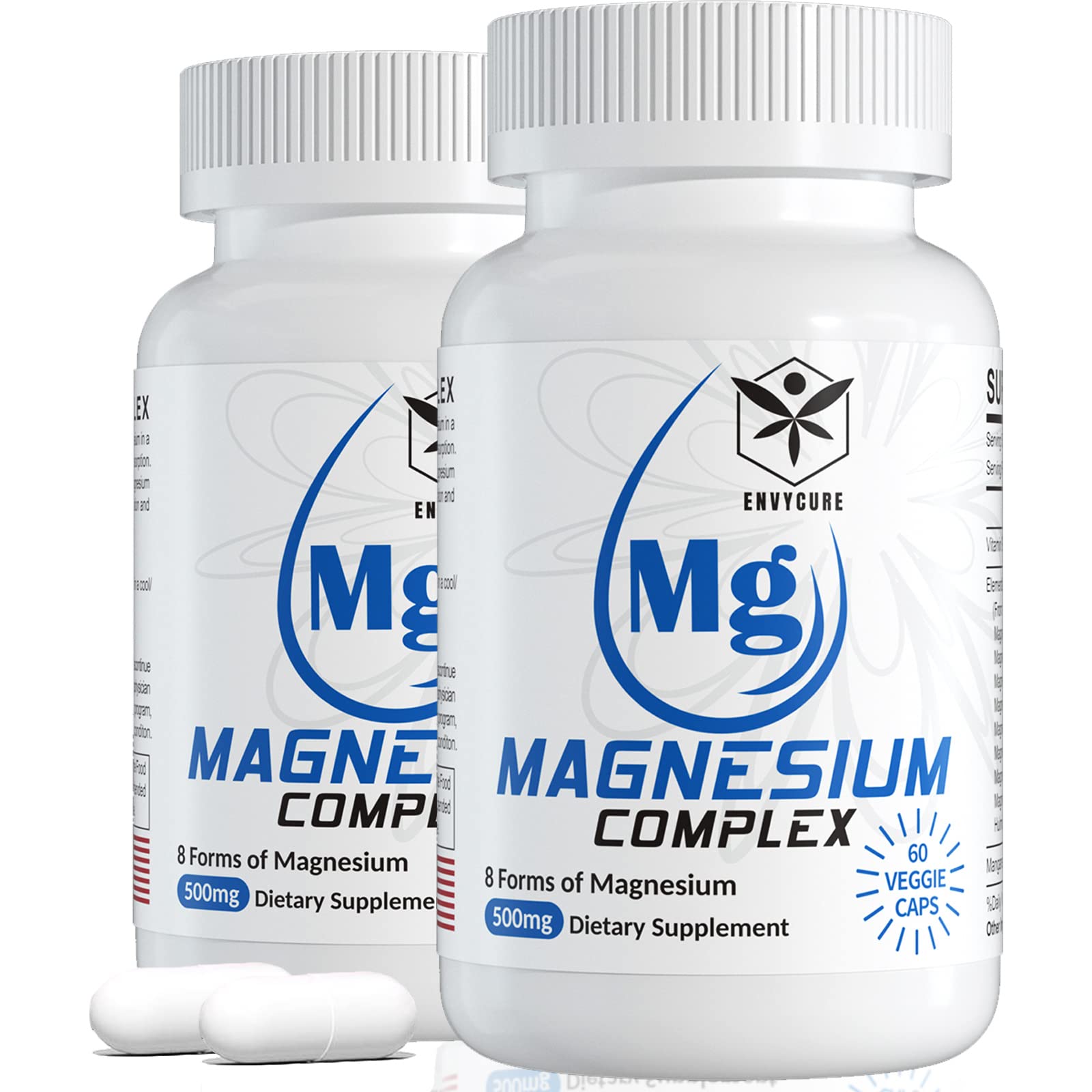 Front view of Magnesium Complex 8 Forms 500mg bottle