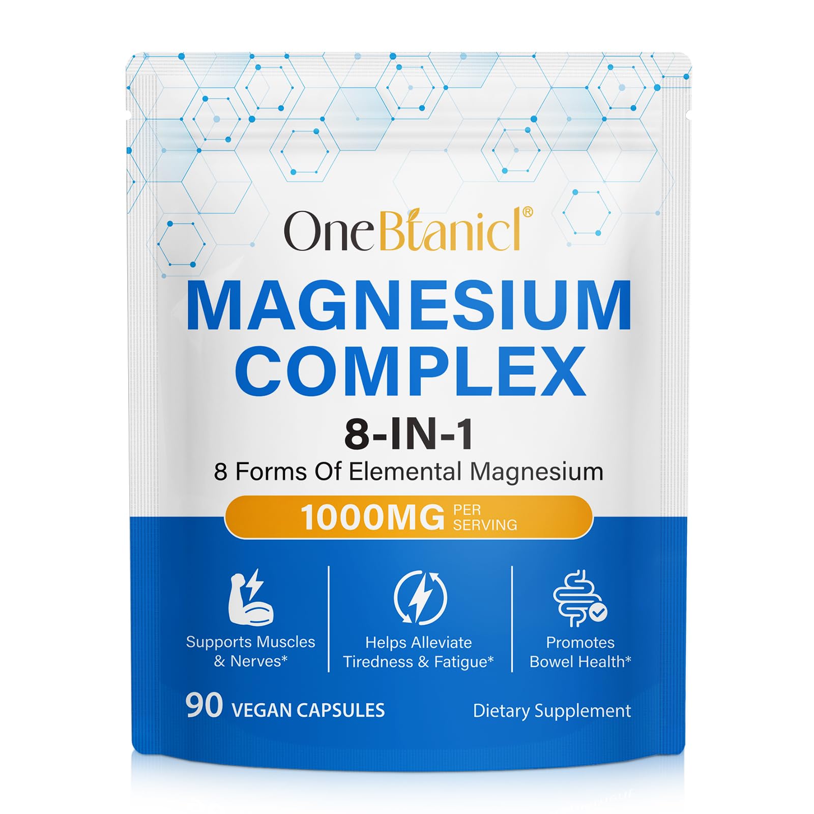 Hero shot of Magnesium Complex 8-in-1 vegan capsules
