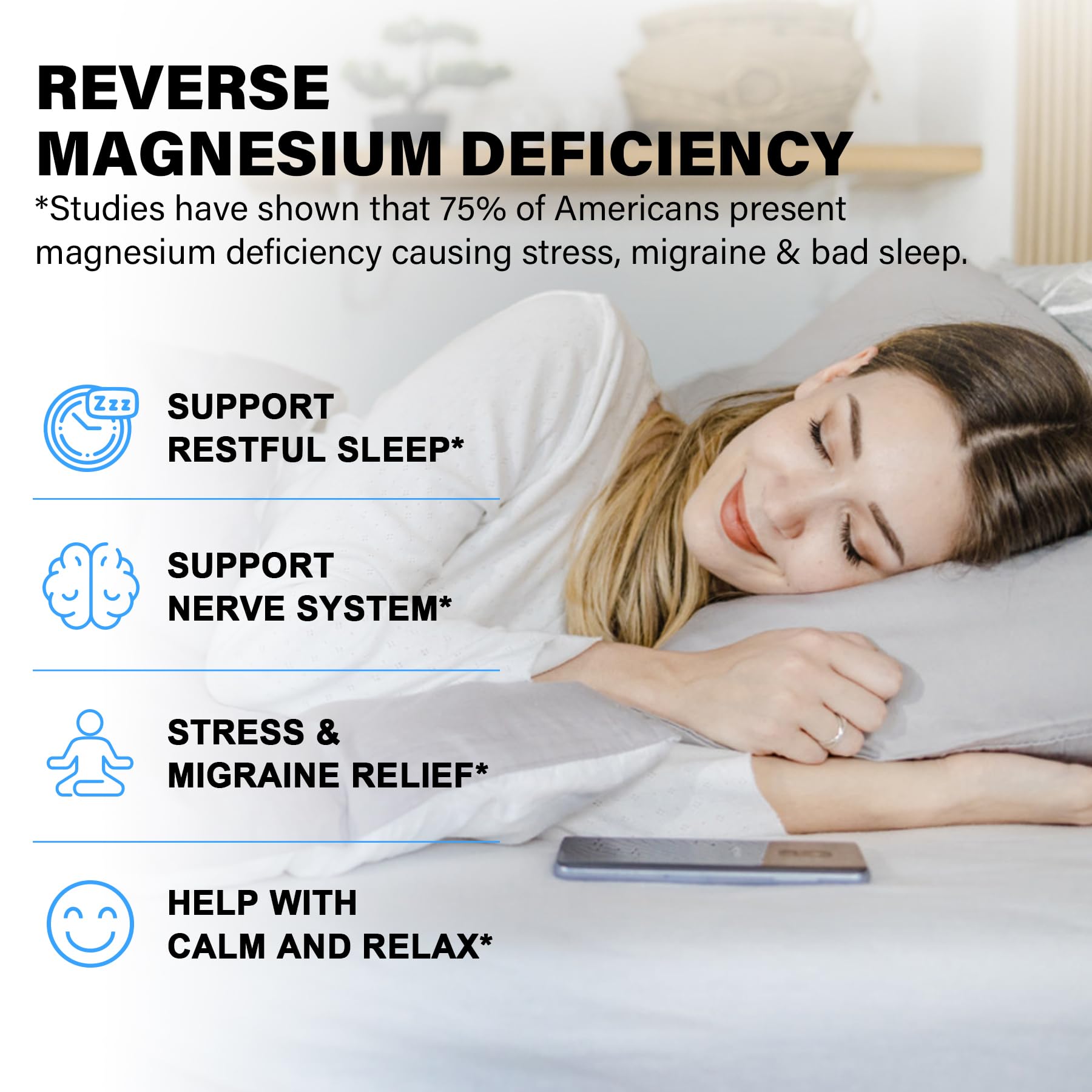 Bottle of 120 vegan magnesium capsules