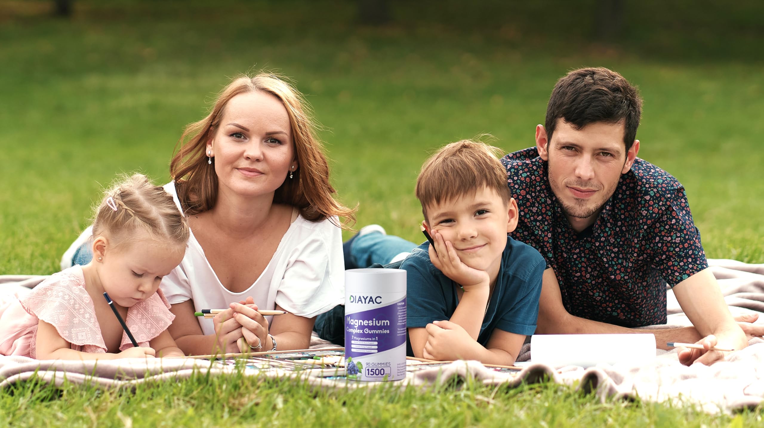 Desk setup with magnesium gummies as a daily supplement
