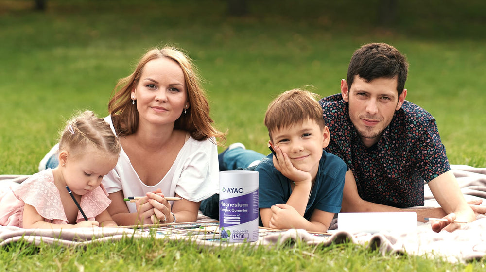 Desk setup with magnesium gummies as a daily supplement