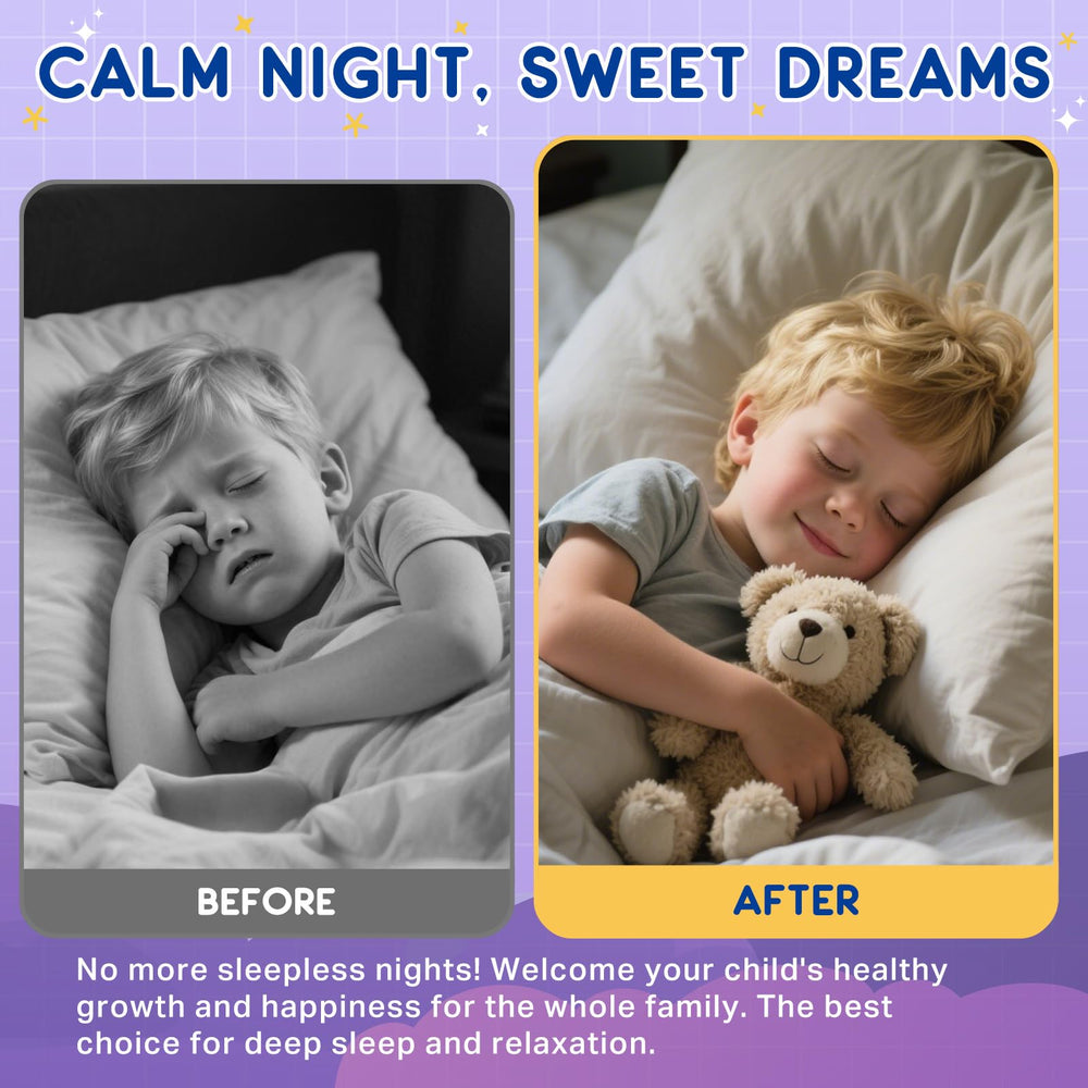 Icons representing sleep, calm, and focus for the product