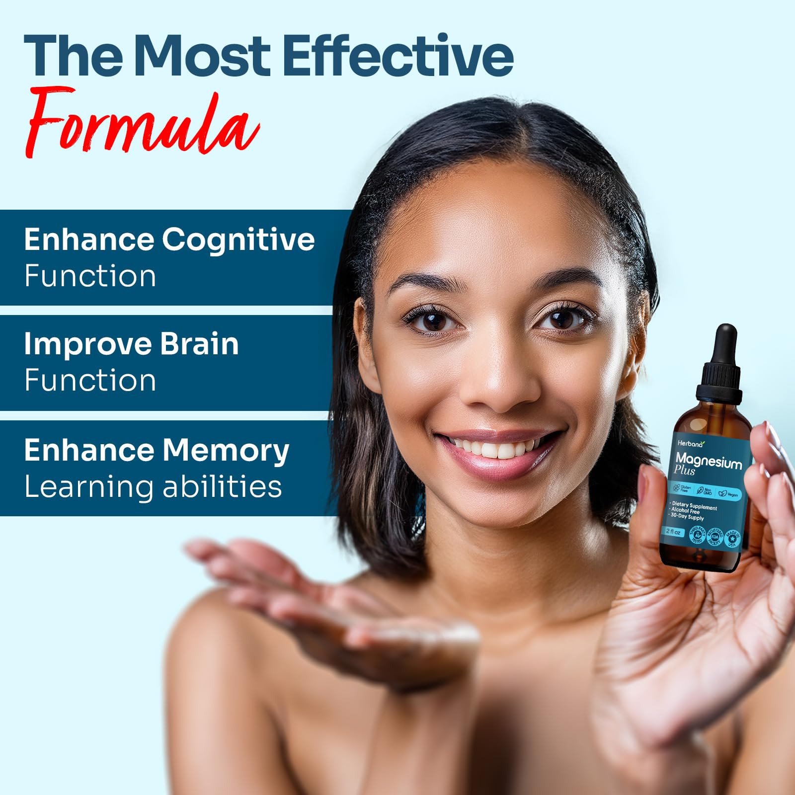 Apple juice and glass ready for mixing with magnesium drops