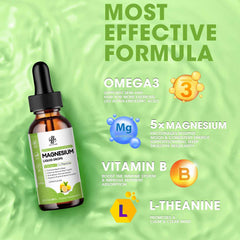 Front label of Magnesium Complex Liquid Drops with lemon flavor