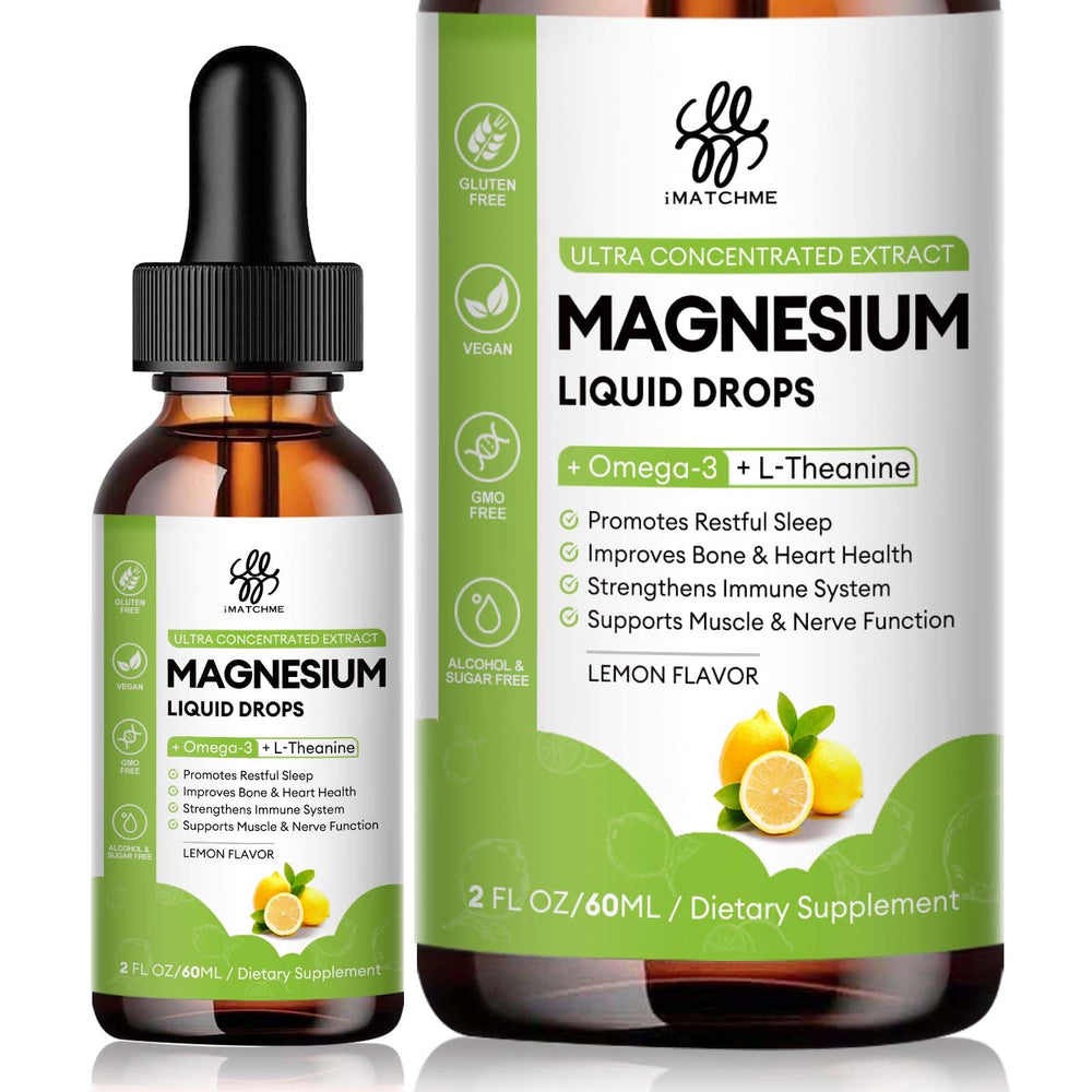 Magnesium Complex Liquid Drops bottle with lemon flavor, 2 fl oz