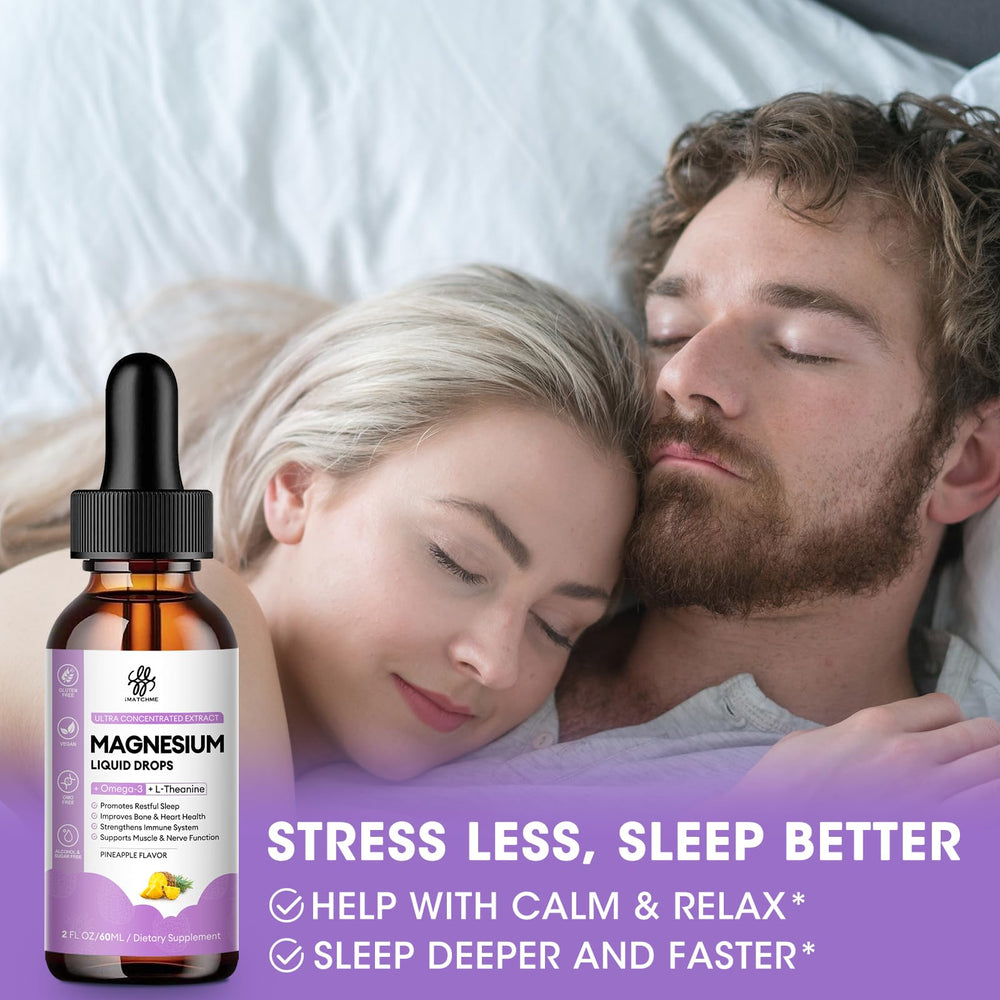 Supplement ingredients shown including Omega-3, L-Theanine, Vitamin D3, B6 and B12