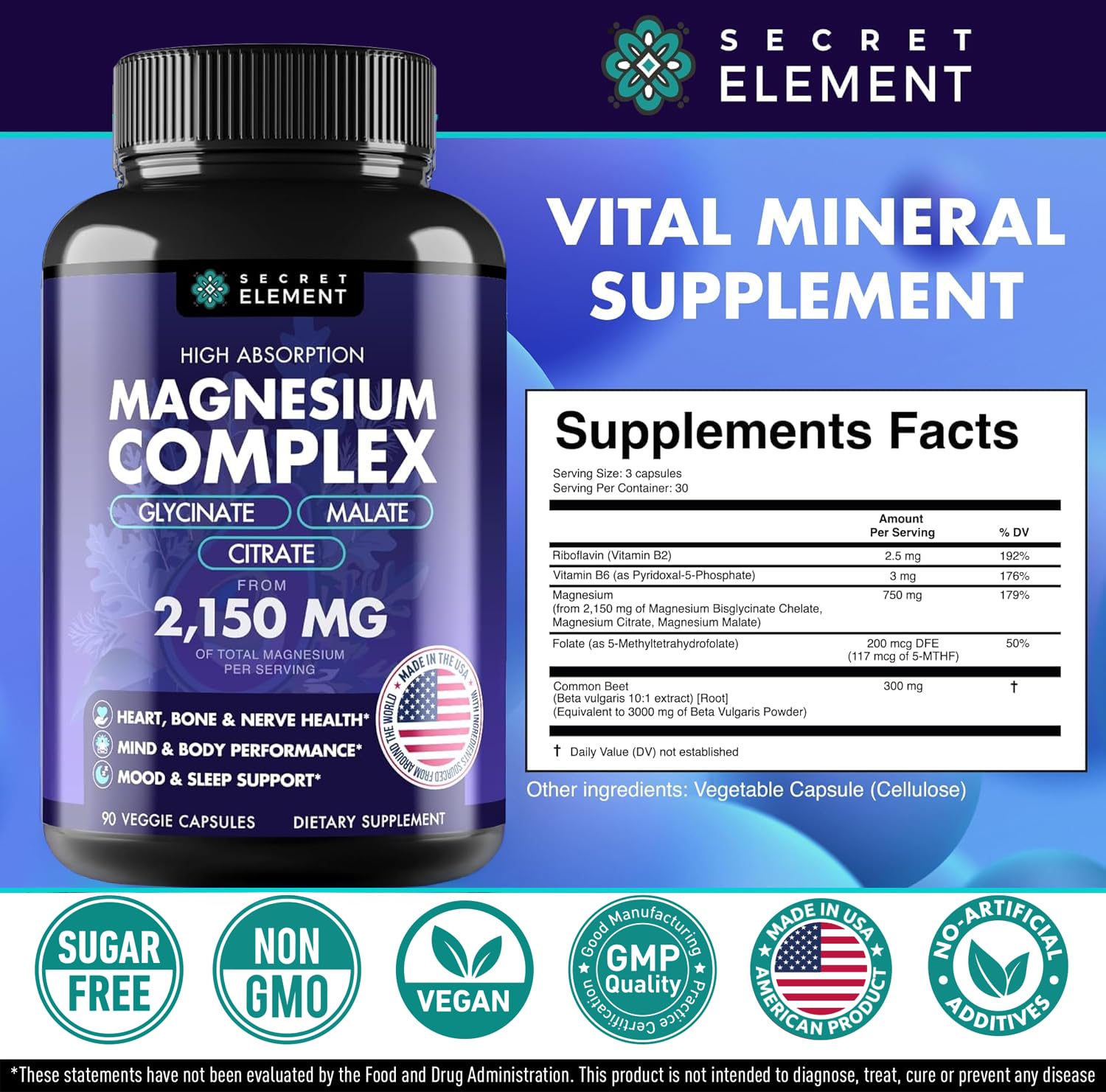 Product packaging design for Magnesium Complex