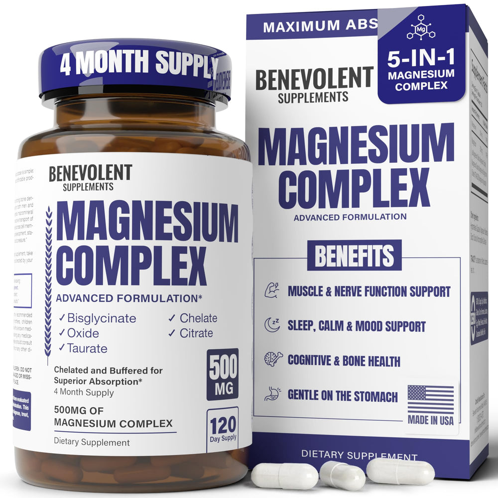 Magnesium Complex supplement bottle with 120 capsules