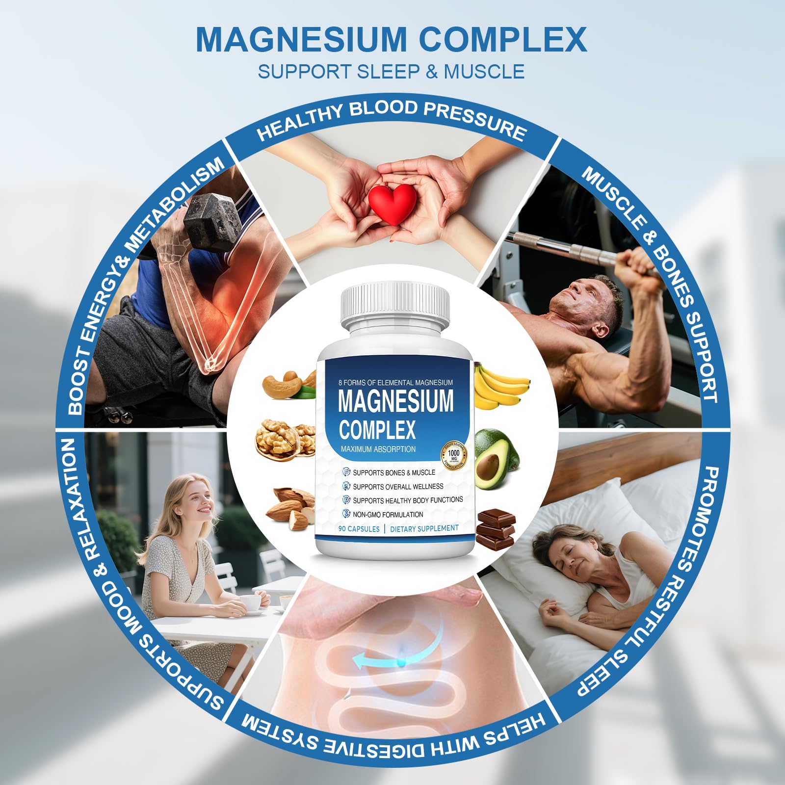 Vegan, non-GMO magnesium supplement free from gluten, dairy and soy