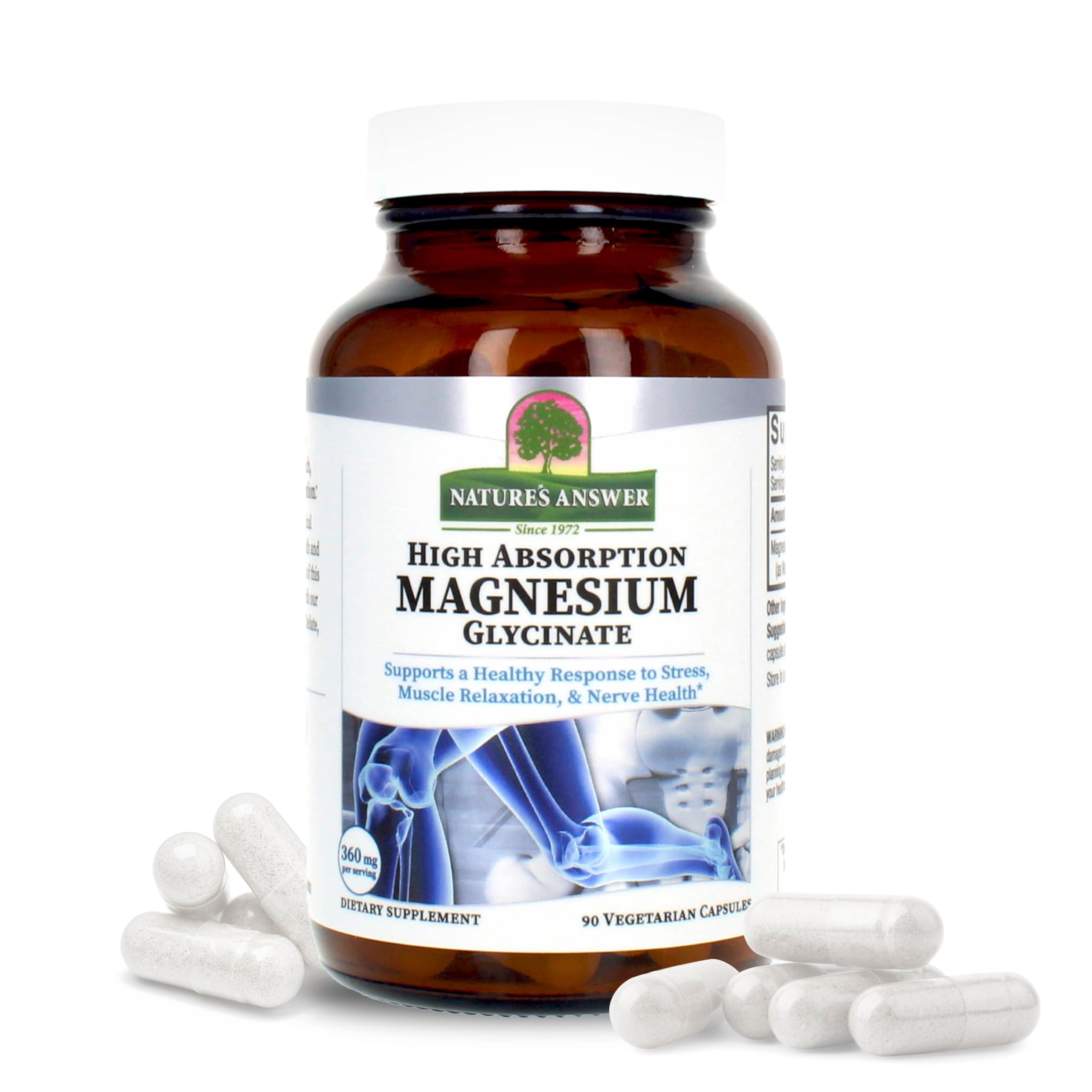 Nature's Answer Magnesium Glycinate bottle front view