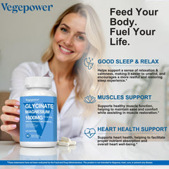 Nutrition facts panel on Magnesium Glycinate bottle