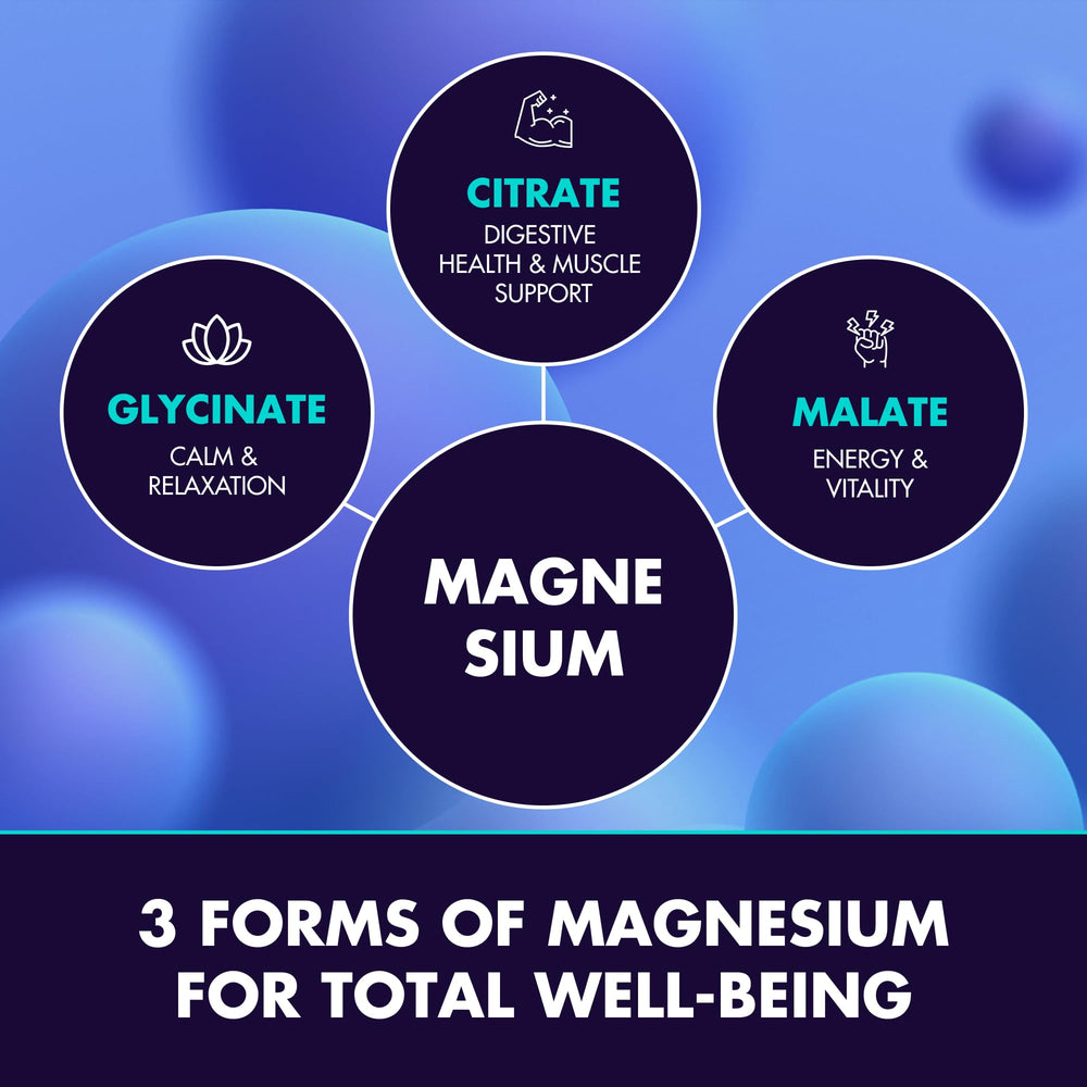 Close-up of the magnesium glycinate gummies label and nutrition facts.