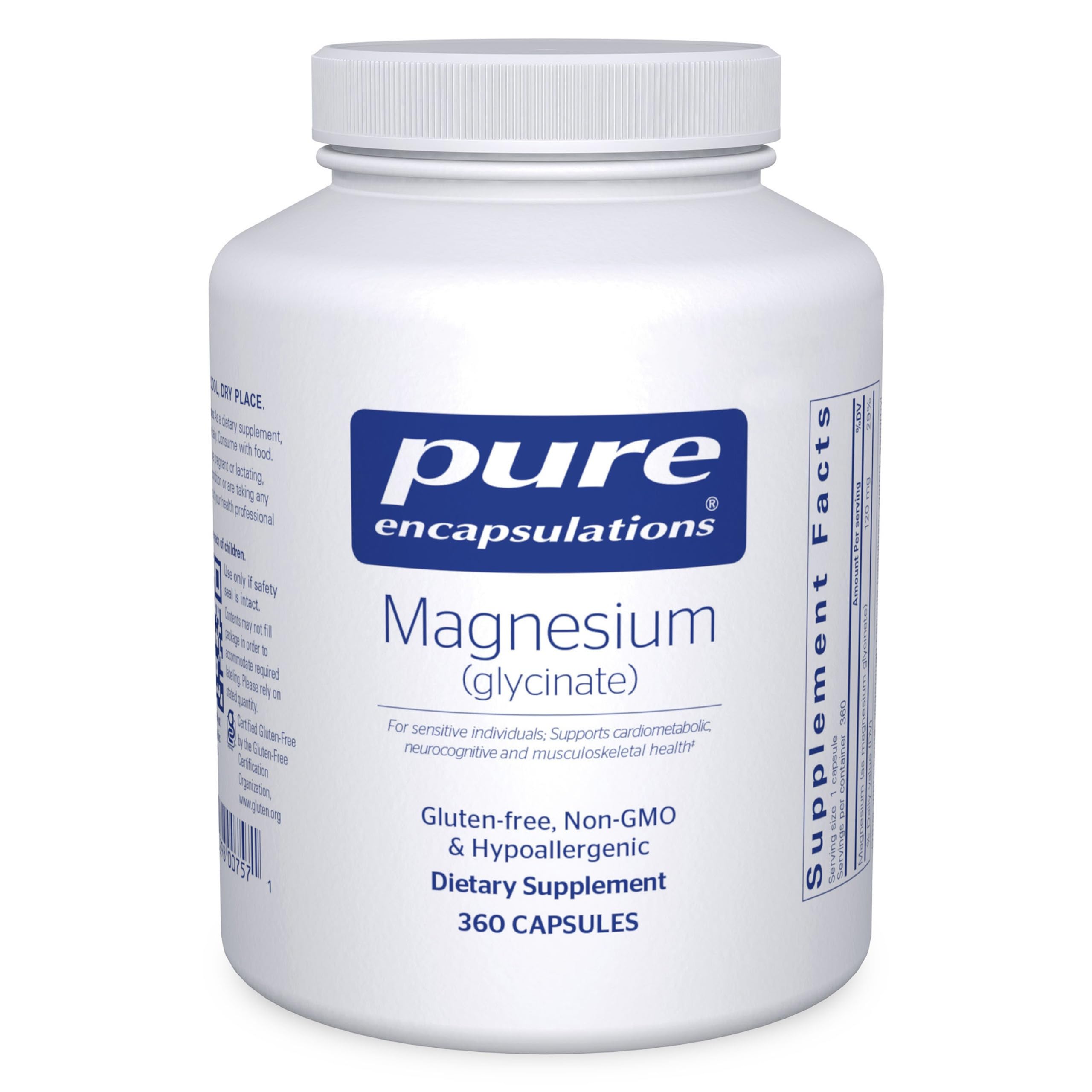 Pure Encapsulations Magnesium Glycinate 360 capsules bottle