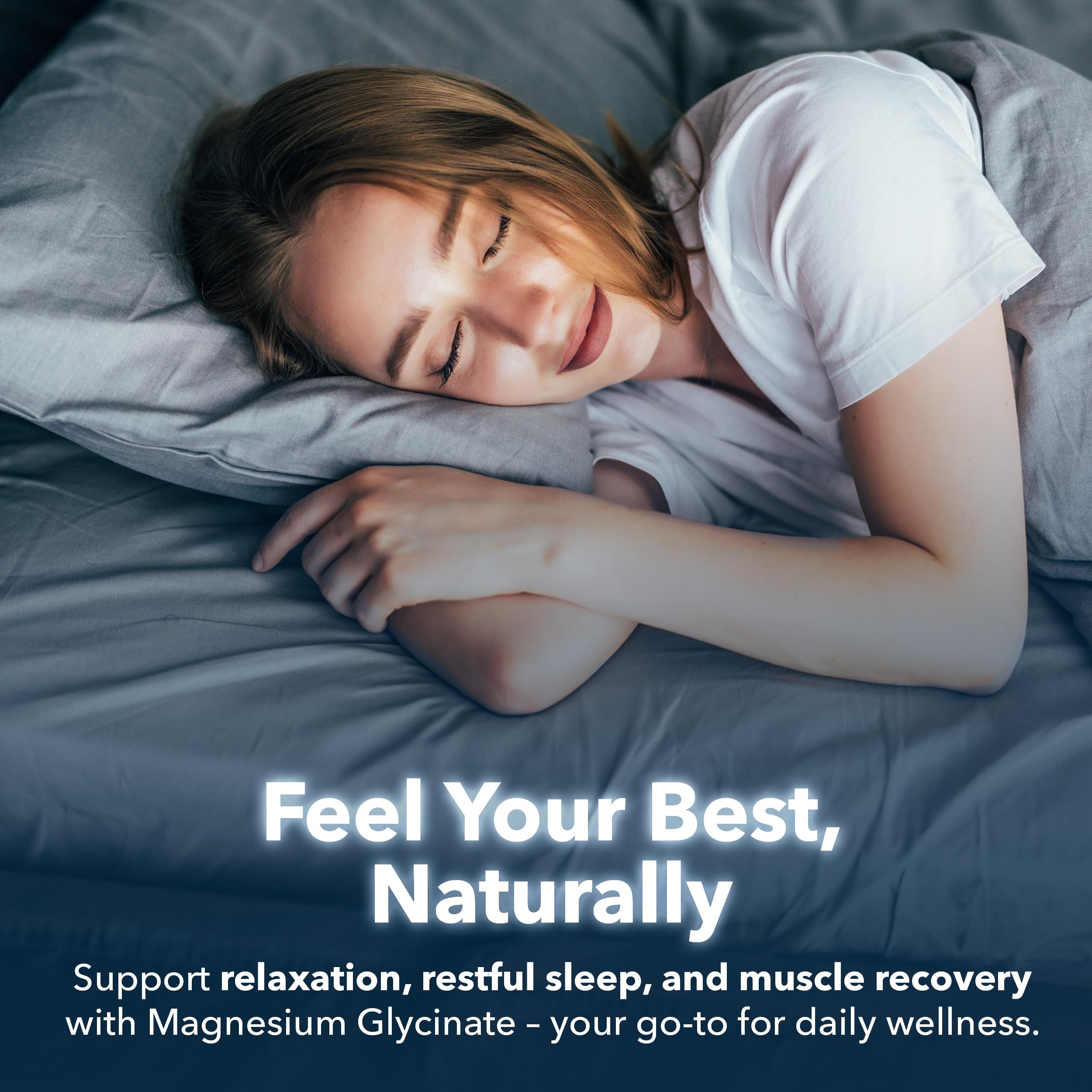 Non-GMO vegan magnesium glycinate 400mg image