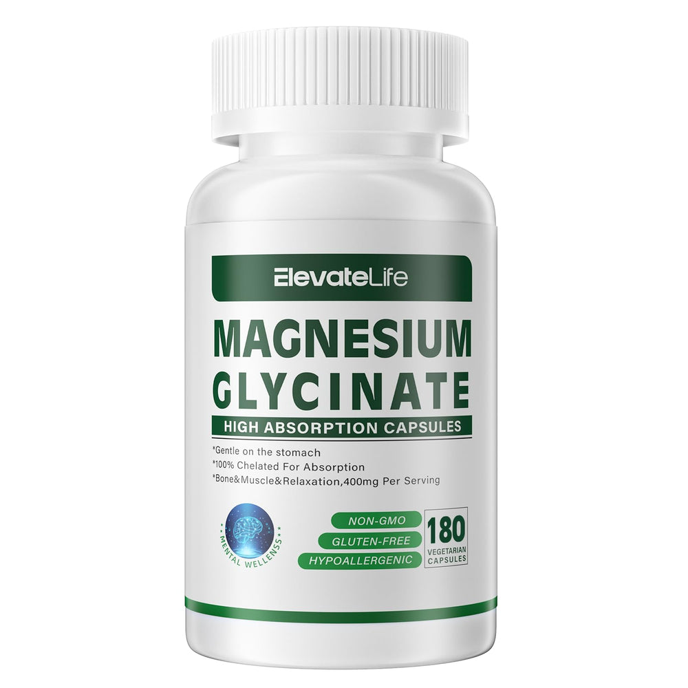 Bottle of Magnesium Glycinate 400 mg capsules