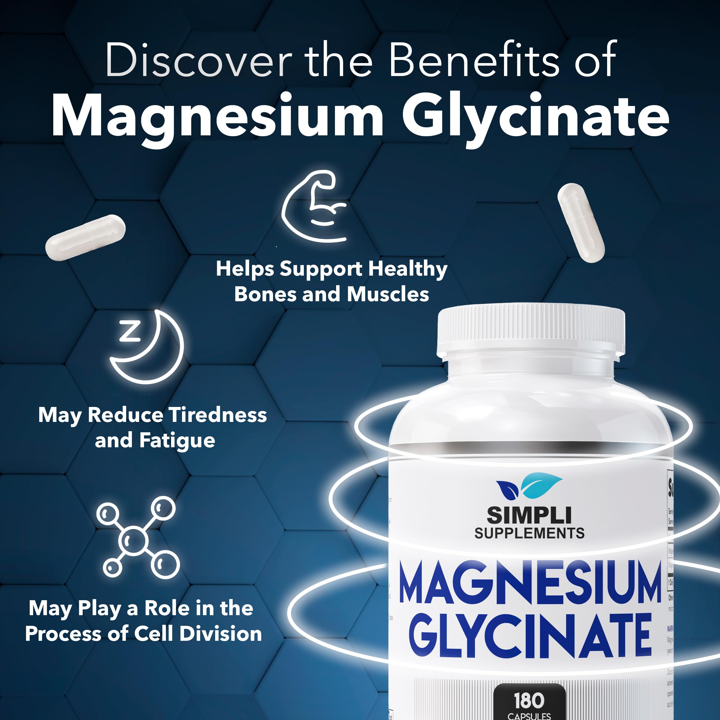 Illustration of magnesium glycinate aiding muscle and bone health